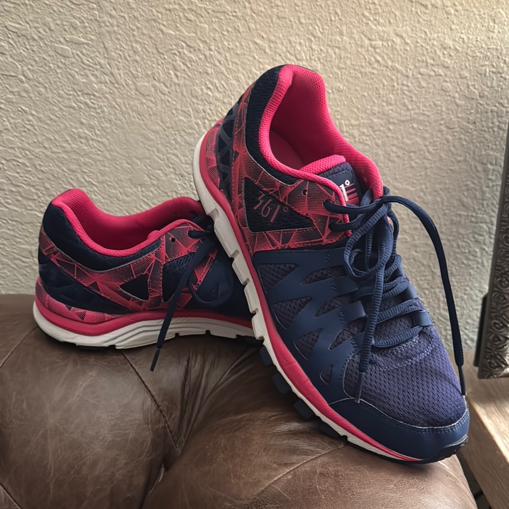 361 Women's Navy and Pink running shoes size 12